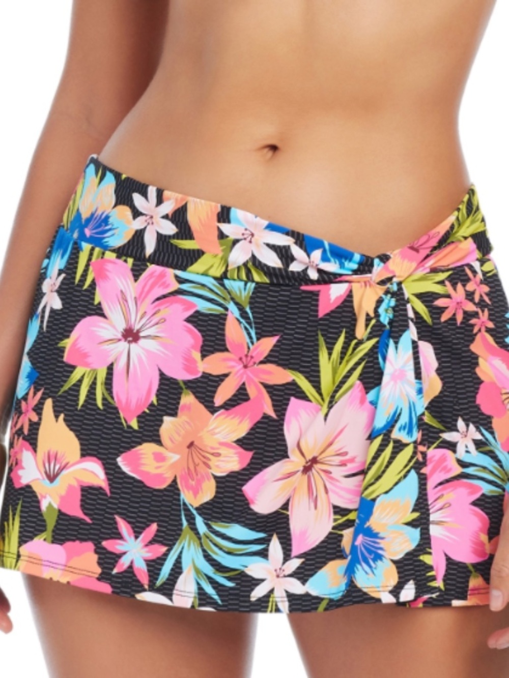 Bleu Rod Beattie Women's Sweet Escape Draped Skirted Bottom Swimsuit Sz 10 7470